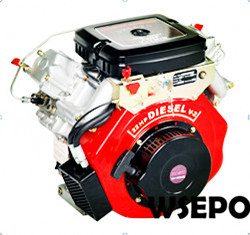 WSE-2V86F 840cc 20hp V-Twin Cylinder Air Cooled Diesel Engine - Click Image to Close